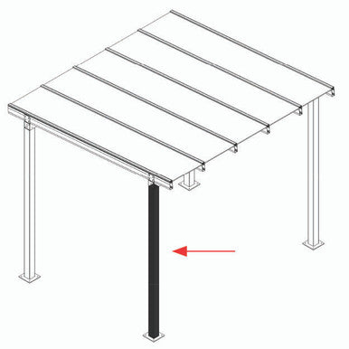 Aluminium 100x100 Post